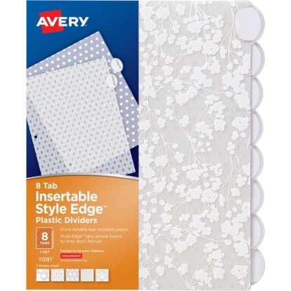Avery&reg; Style Edge Insertable Plastic Dividers1