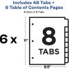 Avery&reg; 8-tab Custom Table of Contents Dividers4