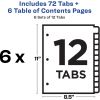 Avery&reg; Ready Index 12-tab Custom TOC Dividers4
