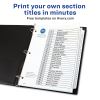 Avery&reg; 1-31 Custom Table of Contents Dividers2