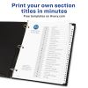 Avery&reg; A-Z Black & White Table of Contents Dividers2