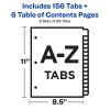 Avery&reg; A-Z Black & White Table of Contents Dividers4