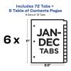 Avery&reg; Ready Index 12 Tab Dividers, Customizable TOC, 6 Sets4