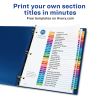 Avery&reg; Ready Index 31 Tab Dividers, Customizable TOC, 6 Sets2