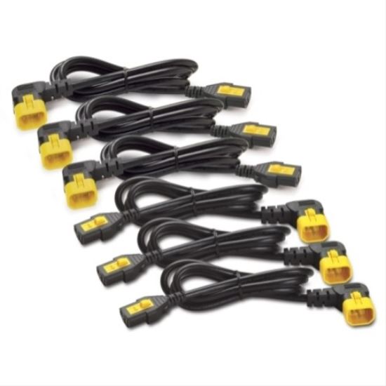 APC by Schneider Electric Power Cord Kit (6 ea), Locking, C13 TO C14 (90 Degree), 0.6m, North America1