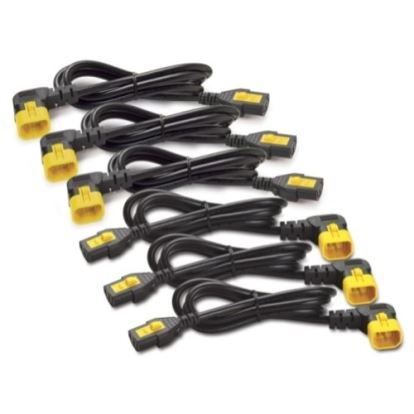 APC by Schneider Electric Power Cord Kit (6 EA), Locking, C13 TO C14 (90 Degree), 0.6m1