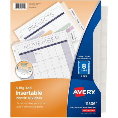 Avery&reg; Big Tab Insertable Plastic Dividers1