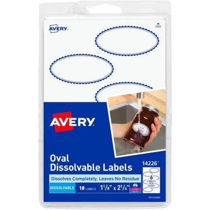 Avery&reg; Oval Dissolvable Labels1