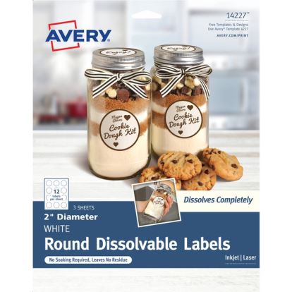 Avery&reg; Round Dissolvable Labels1