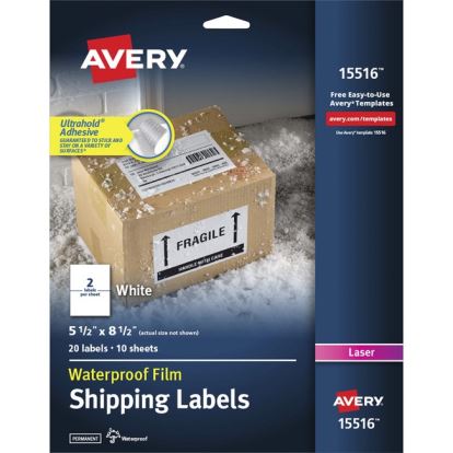 Avery&reg; Waterproof Shipping Labels with TrueBlock1