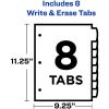 Avery&reg; Write & Erase 8-Tab Plastic Dividers, Pockets, Brights (16103)5