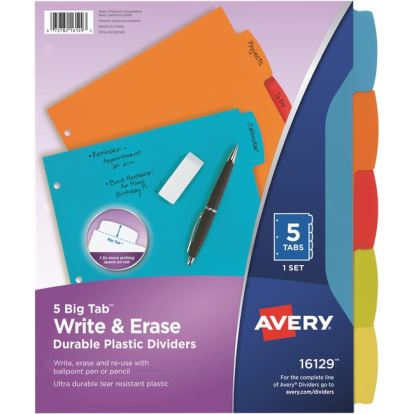 Avery&reg; Big Tab Write & Erase Durable Plastic Dividers1