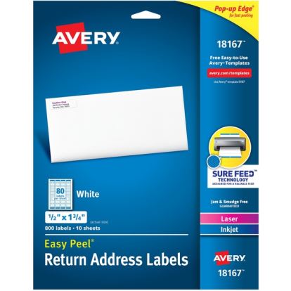 Avery&reg; Laser & Inkjet Return Address Labels1