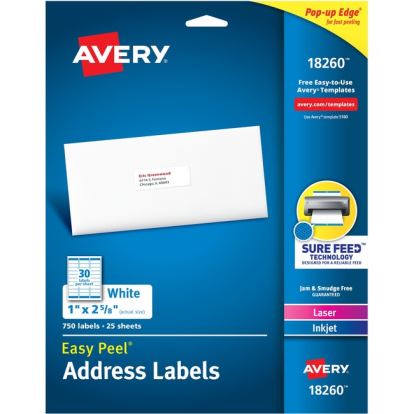 Avery&reg; Easy Peal Sure Feed Address Labels1