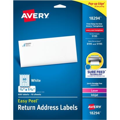 Avery&reg; Easy Peal Sure Feed Address Labels1