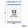 Avery&reg; Printable Square Labels, 22565, 2&rdquo;W x 2&rdquo;D, Glossy White, Pack Of 120 Labels7