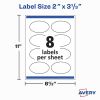 Avery&reg; Printable Blank Oval Labels, 22570, 3-5/16&rdquo;W x 3&rdquo;D, White, Pack Of 200 Labels6
