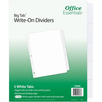 Avery&reg; Office Essentials Big Tab Write-On Tab Dividers1