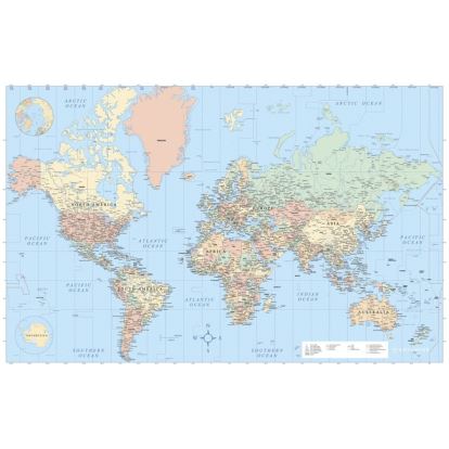 Advantus Laminated World Wall Map1