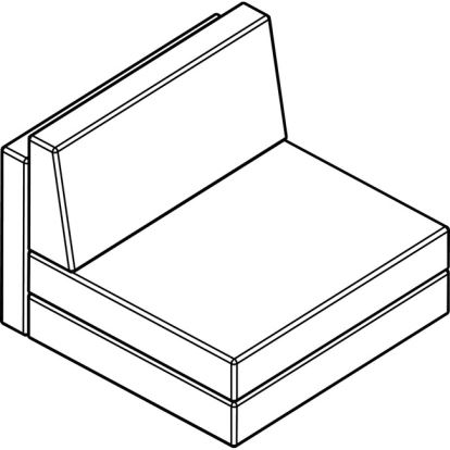 Arold Cube 300 Armless Chair1