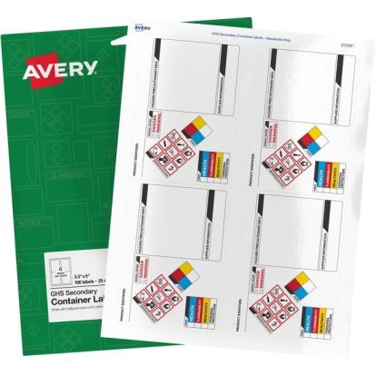 Avery&reg; GHS Secondary Container Preprinted Labels1