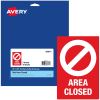 Avery&reg; Surface Safe AREA CLOSED Table/Chair Decals4