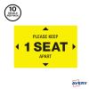 Avery&reg; Surface Safe PLEASE KEEP 1 SEAT APART Decals3