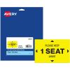 Avery&reg; Surface Safe PLEASE KEEP 1 SEAT APART Decals4