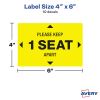 Avery&reg; Surface Safe PLEASE KEEP 1 SEAT APART Decals5
