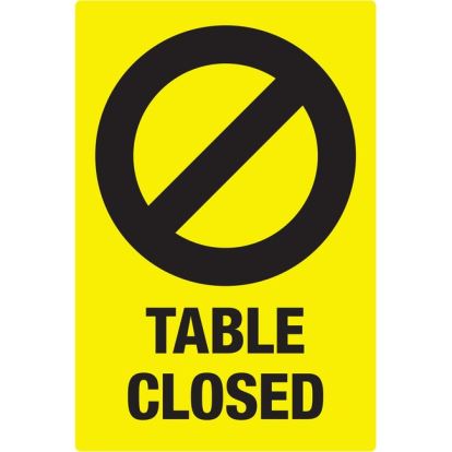 Avery&reg; Surface Safe TABLE CLOSED Preprinted Decals1
