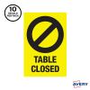 Avery&reg; Surface Safe TABLE CLOSED Preprinted Decals2