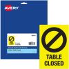 Avery&reg; Surface Safe TABLE CLOSED Preprinted Decals6
