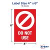 Avery&reg; Surface Safe DO NOT USE Table & Chair Decals5