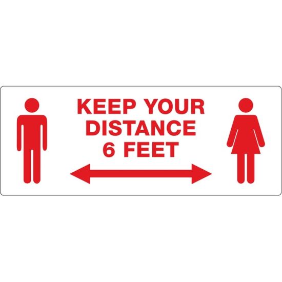 Avery&reg; Surface Safe KEEP YOUR DISTANCE Decals1