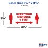 Avery&reg; Surface Safe KEEP YOUR DISTANCE Decals5