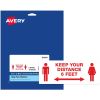 Avery&reg; Surface Safe KEEP YOUR DISTANCE Decals7