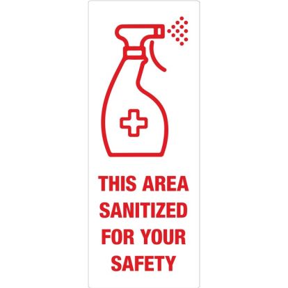 Avery&reg; Surface Safe THIS AREA SANITIZED Decals1