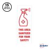 Avery&reg; Surface Safe THIS AREA SANITIZED Decals3