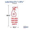Avery&reg; Surface Safe THIS AREA SANITIZED Decals5