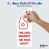 Avery&reg; Surface Safe THIS AREA SANITIZED Decals6