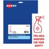 Avery&reg; Surface Safe THIS AREA SANITIZED Decals7