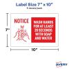 Avery&reg; Surface Safe NOTICE WASH HANDS Wall Decals3