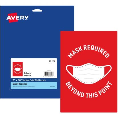Avery&reg; Surface Safe MASK REQUIRED Wall Decals1