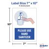 Avery&reg; Surface Safe USE HAND SANITIZER Wall Decals3