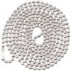 ID Badge Holder Chain, Ball Chain Style, 36" Long, Nickel Plated, 100/Box1