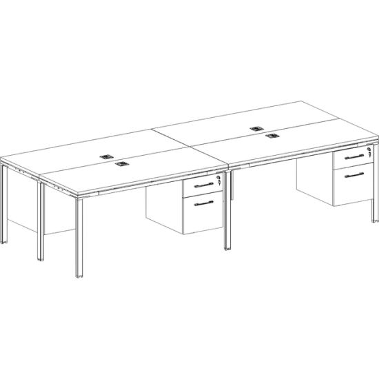 Boss 4 Desks with 4 Pedestals1