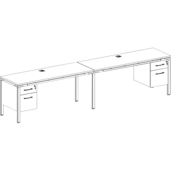 Boss 2 Desks Side by Side with 2 3/4 Pedestals1