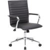 Boss Black Vinyl Hospitality Chair1