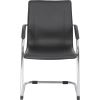 Boss Chrome Frame Black Vinyl Side Chair, 2pcs Per Pack2