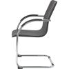 Boss Chrome Frame Black Vinyl Side Chair, 2pcs Per Pack4